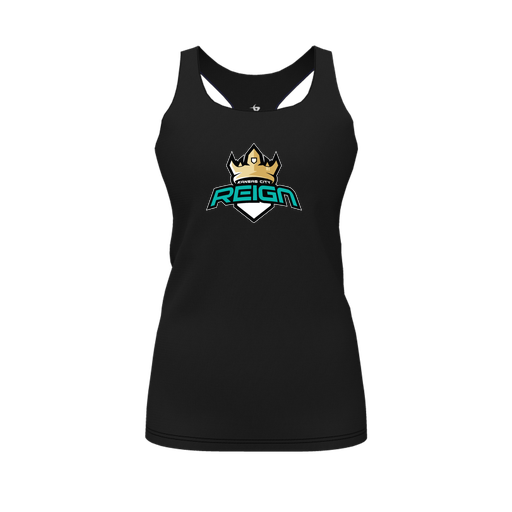 [FT0TRBBK-FYS-LOGO1] Decker Racerback Tank Top (Female Youth S, Black, Logo 1)