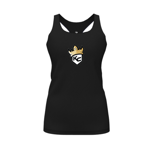 [FT0TRBBK-FYS-LOGO2] Decker Racerback Tank Top (Female Youth S, Black, Logo 2)