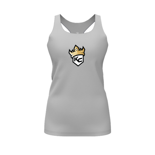 [FT0TRBGY-FYS-LOGO2] Decker Racerback Tank Top (Female Youth S, Gray, Logo 2)
