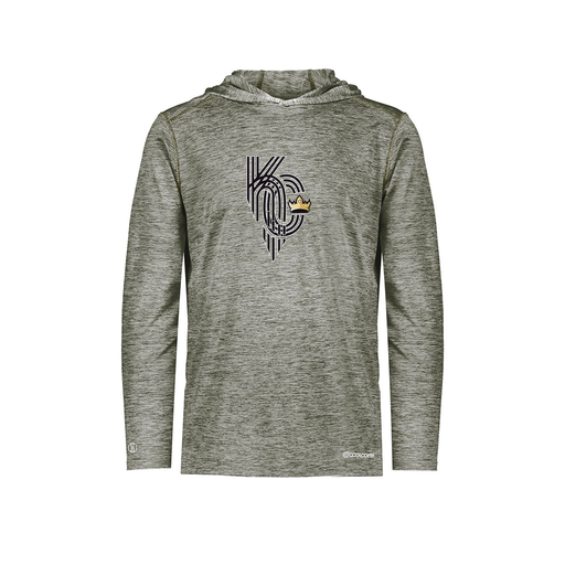 [FOLHCGGY-YS-LOGO3] Decker Youth Charge Hoodie (Youth S, Gray, Logo 3)