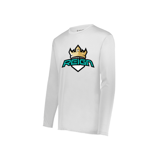 [222822.005.XS-LOGO1] Men's LS Smooth Sport Shirt (Adult XS, White, Logo 1)