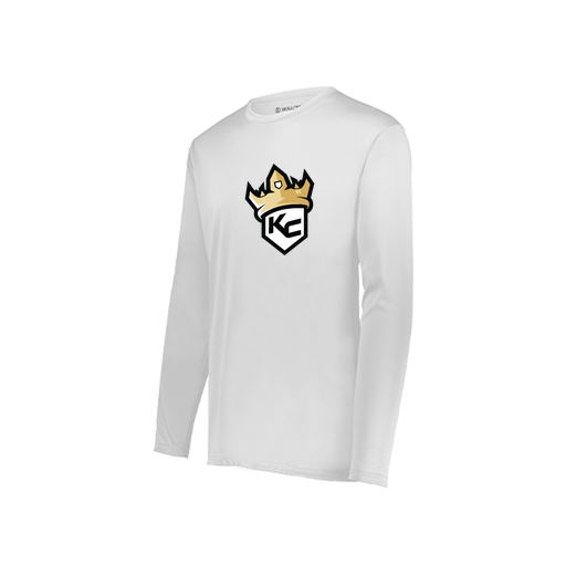 [222822.005.XS-LOGO2] Men's LS Smooth Sport Shirt (Adult XS, White, Logo 2)