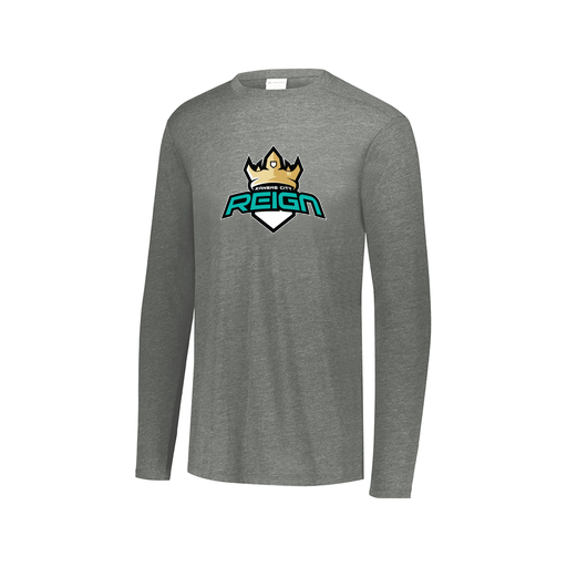 [FTLCUBGY-AXS-LOGO1] Decker Men's Tri-Blend T-Shirt - Long Sleeve (Adult XS, Gray, Logo 1)