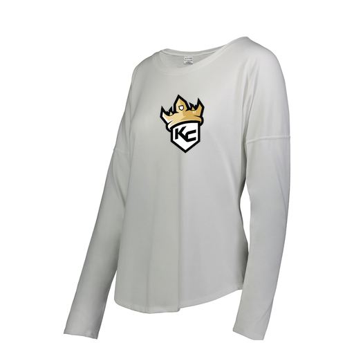 [FTLCUBWH-FAS-LOGO2] Decker Women's Tri-Blend T-Shirt - Long Sleeve (Female Adult S, White, Logo 2)